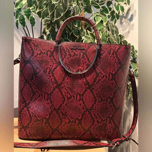 Sassy Jones NEW Pamela Snake Print ReEmbossed Large Crossbody  Bag